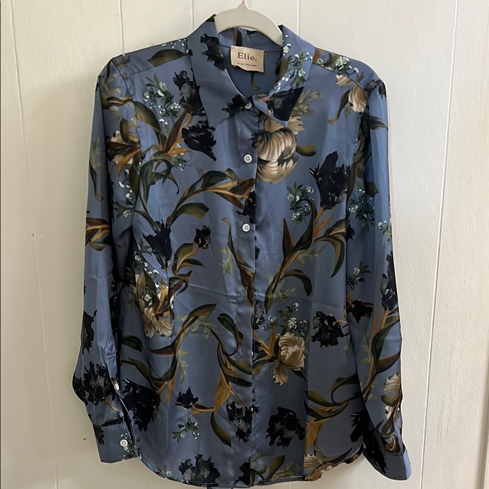 Elie Floral Women's blouse Size S -